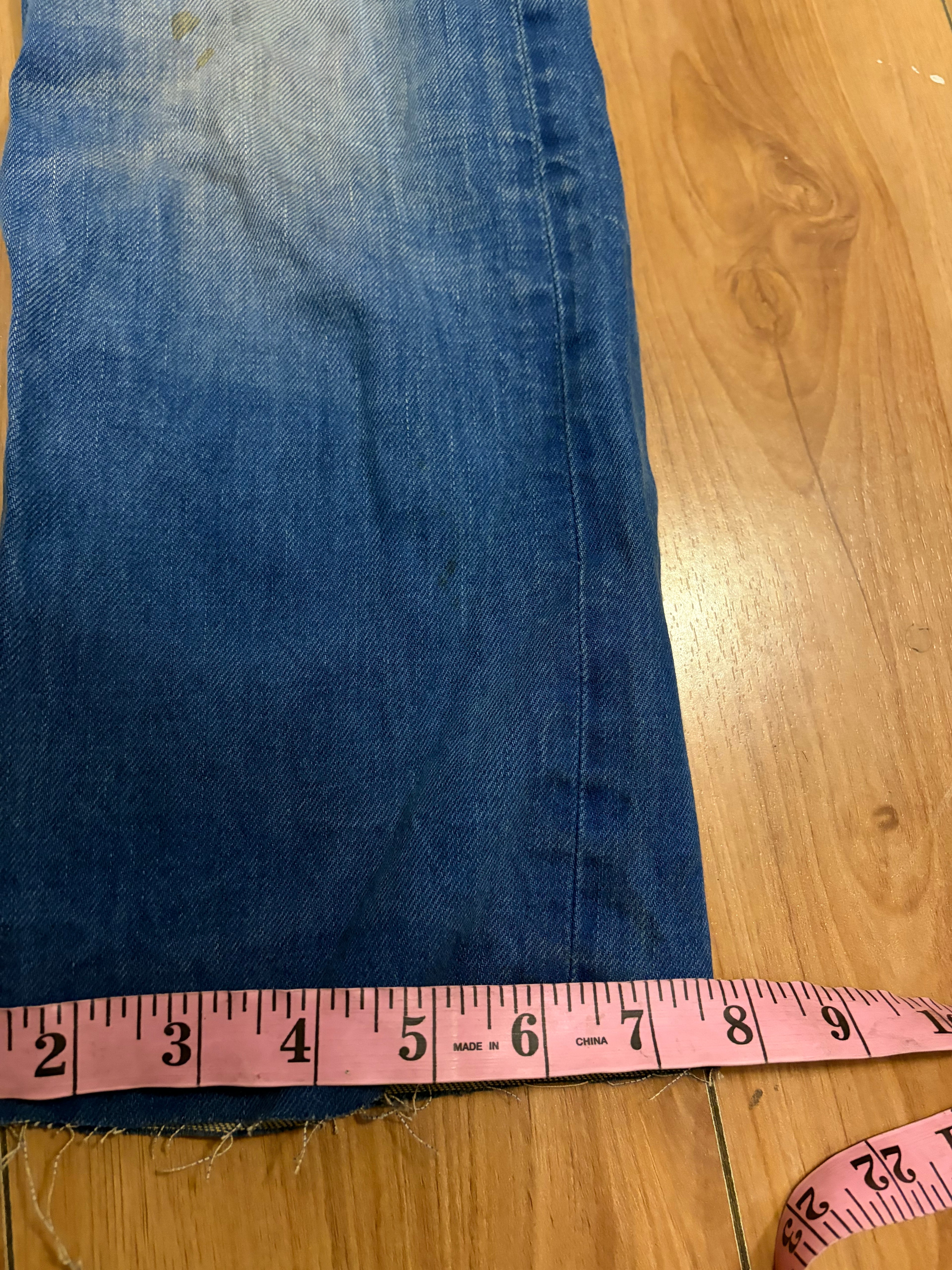 Diesel blue acid wash low rise flare distressed jeans size 28”