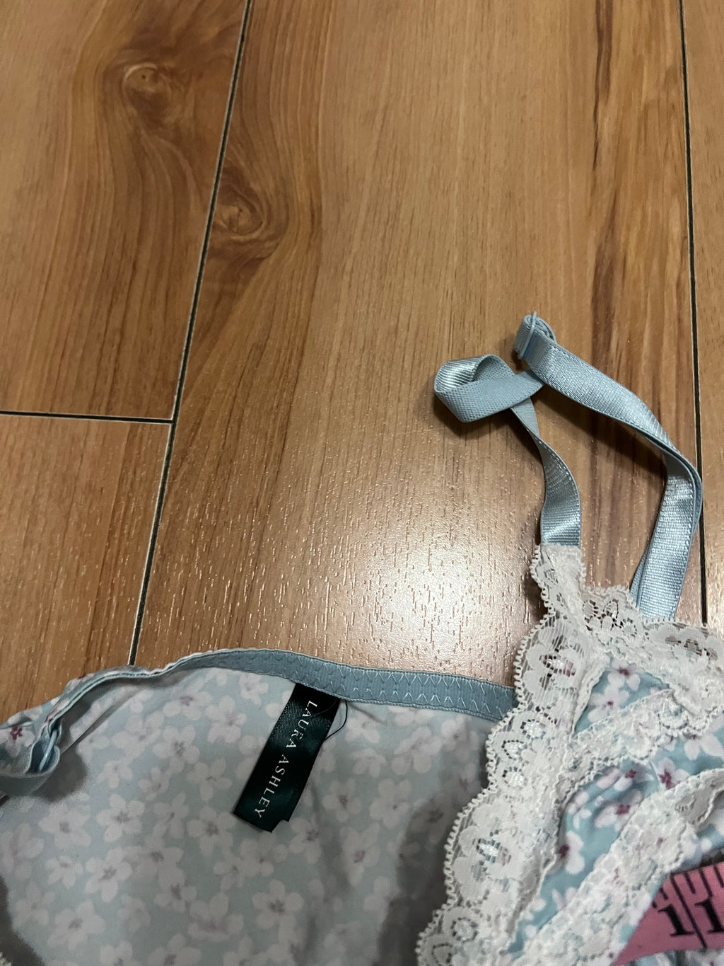 Baby blue white mini slip dress