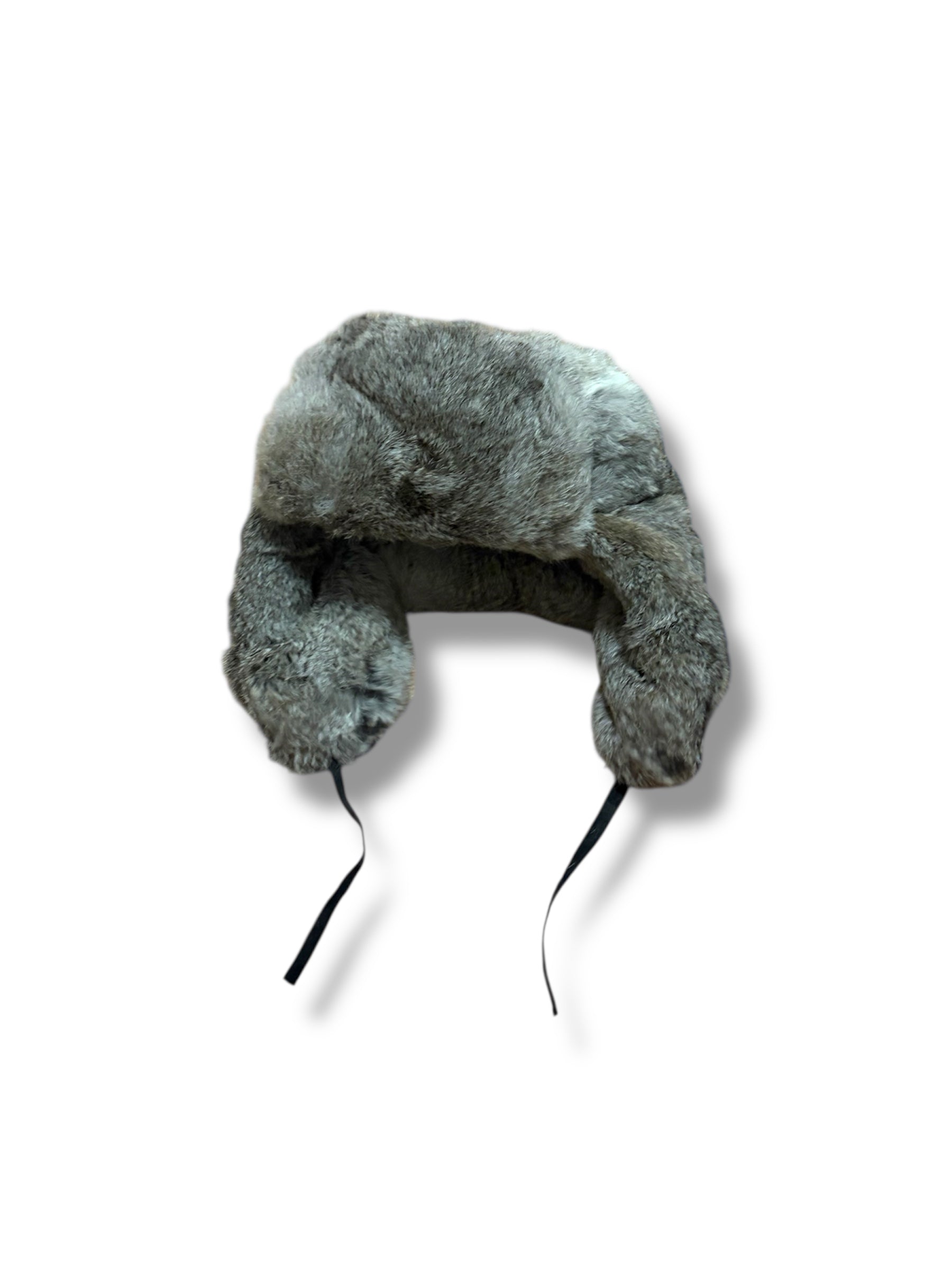 Russian trapper fur hat with straps
