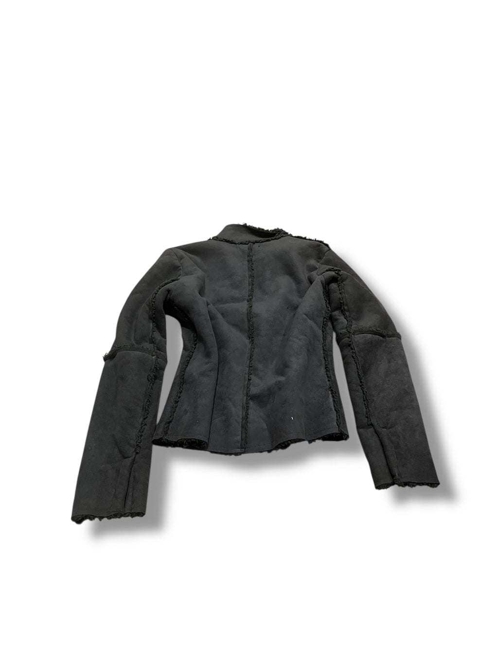 Grey striped Sherpa jacket