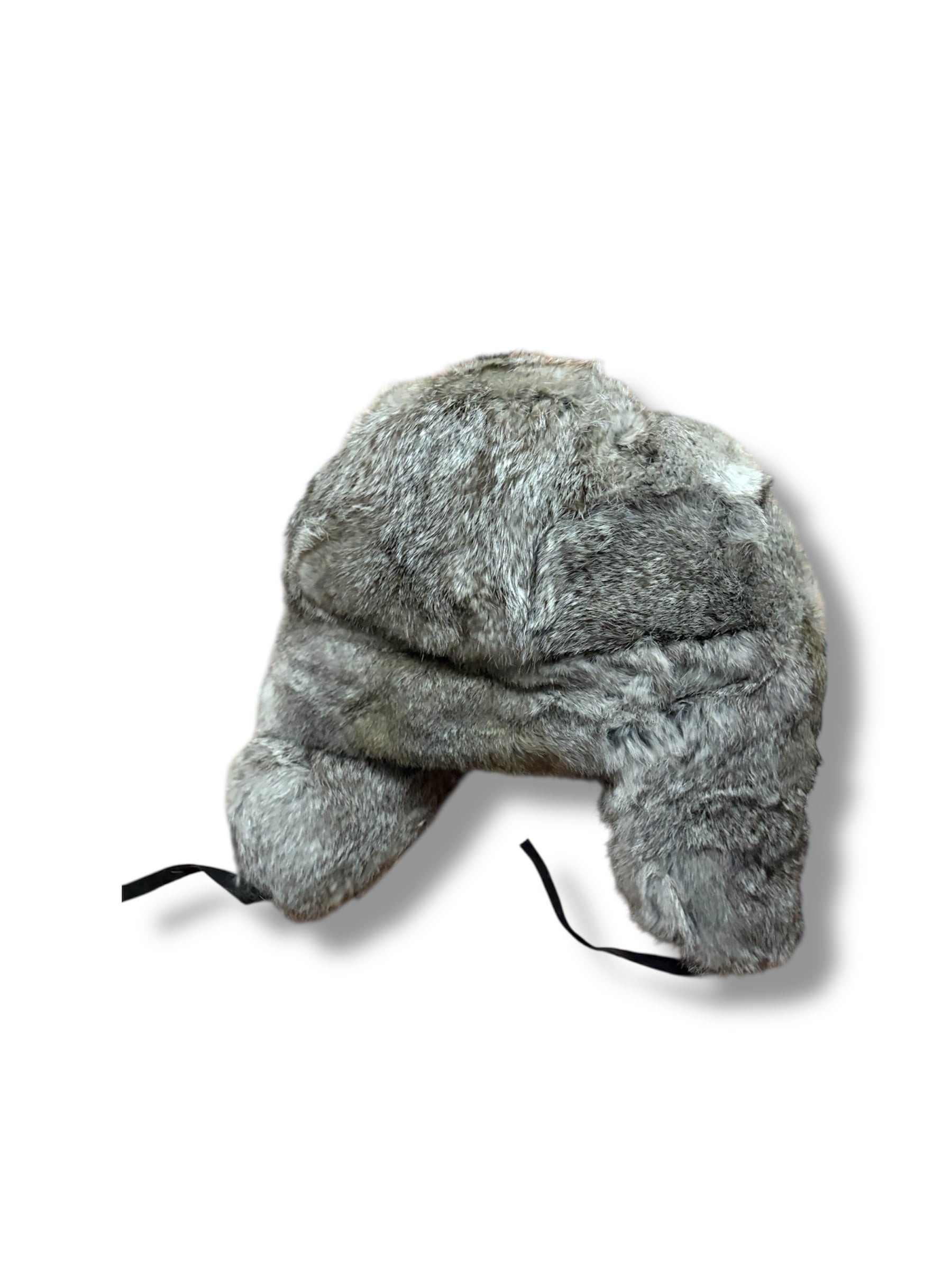 Russian trapper fur hat with straps