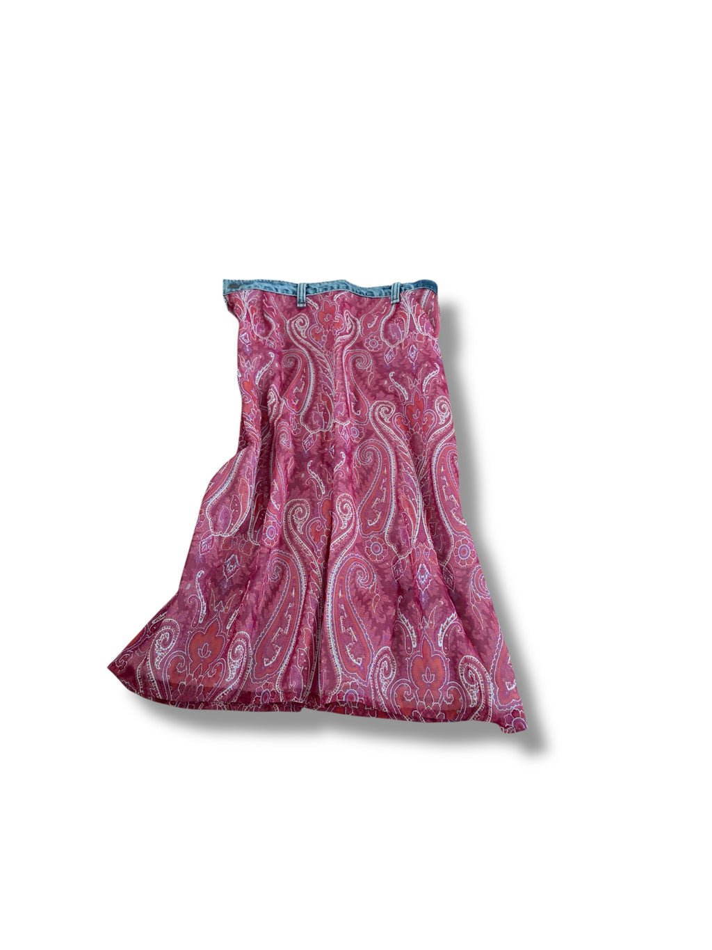 Denim paisley midi skirt size small