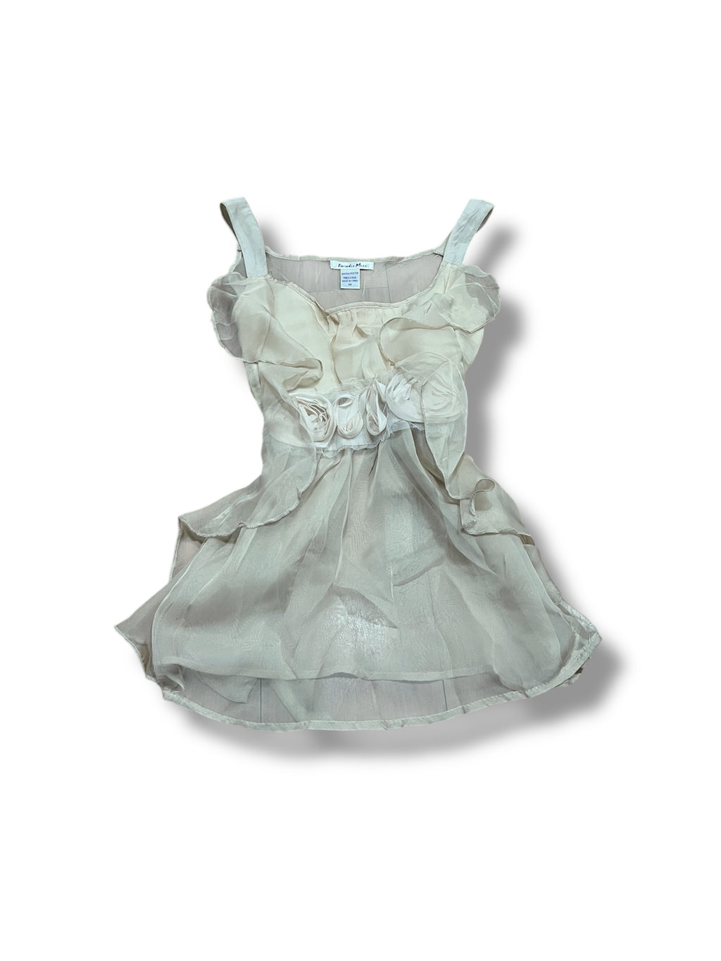 Frilly cream cami frilly whimsy top size medium