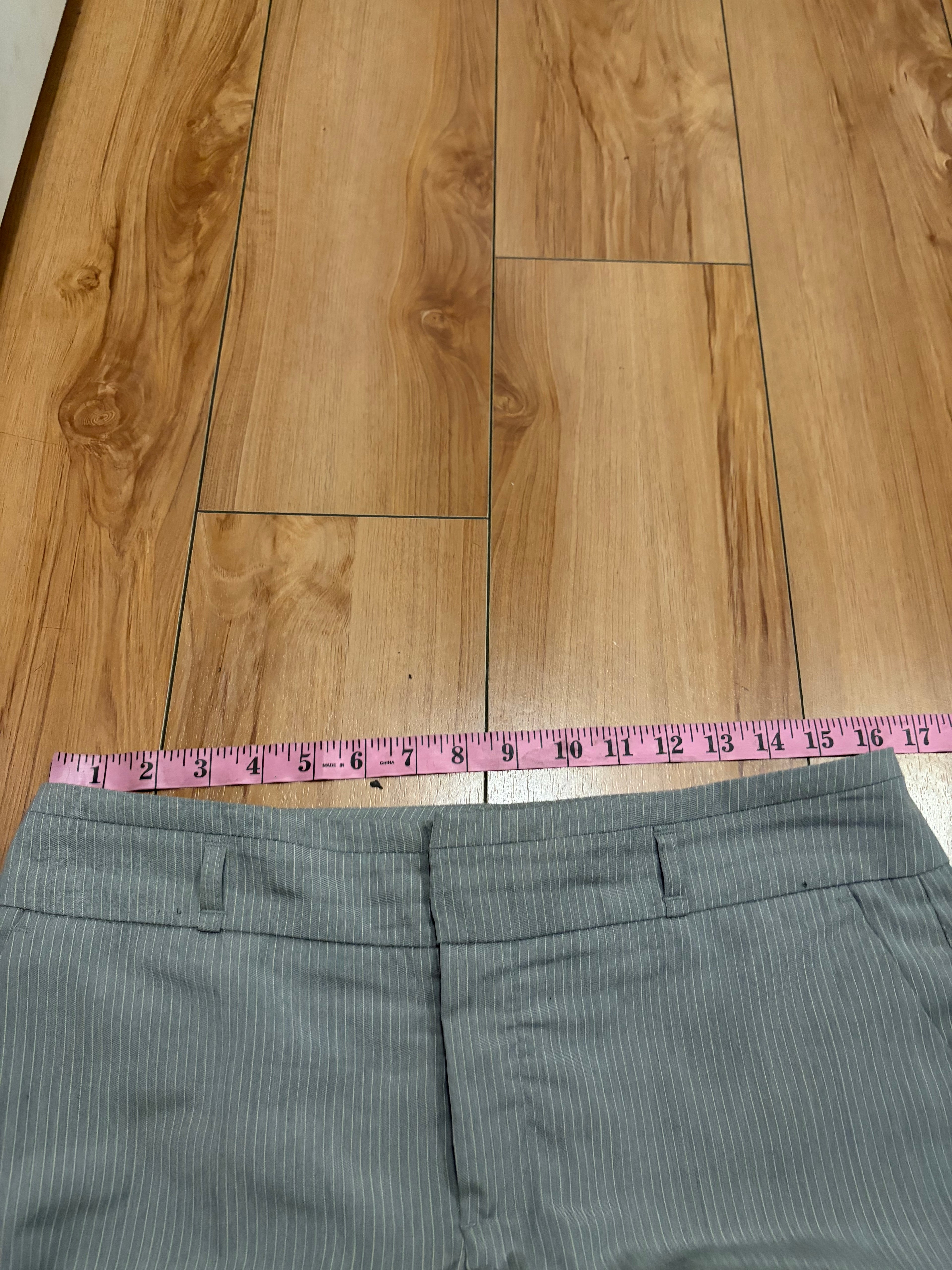 Grey pinstripe low rise flare boot cut pants size 9