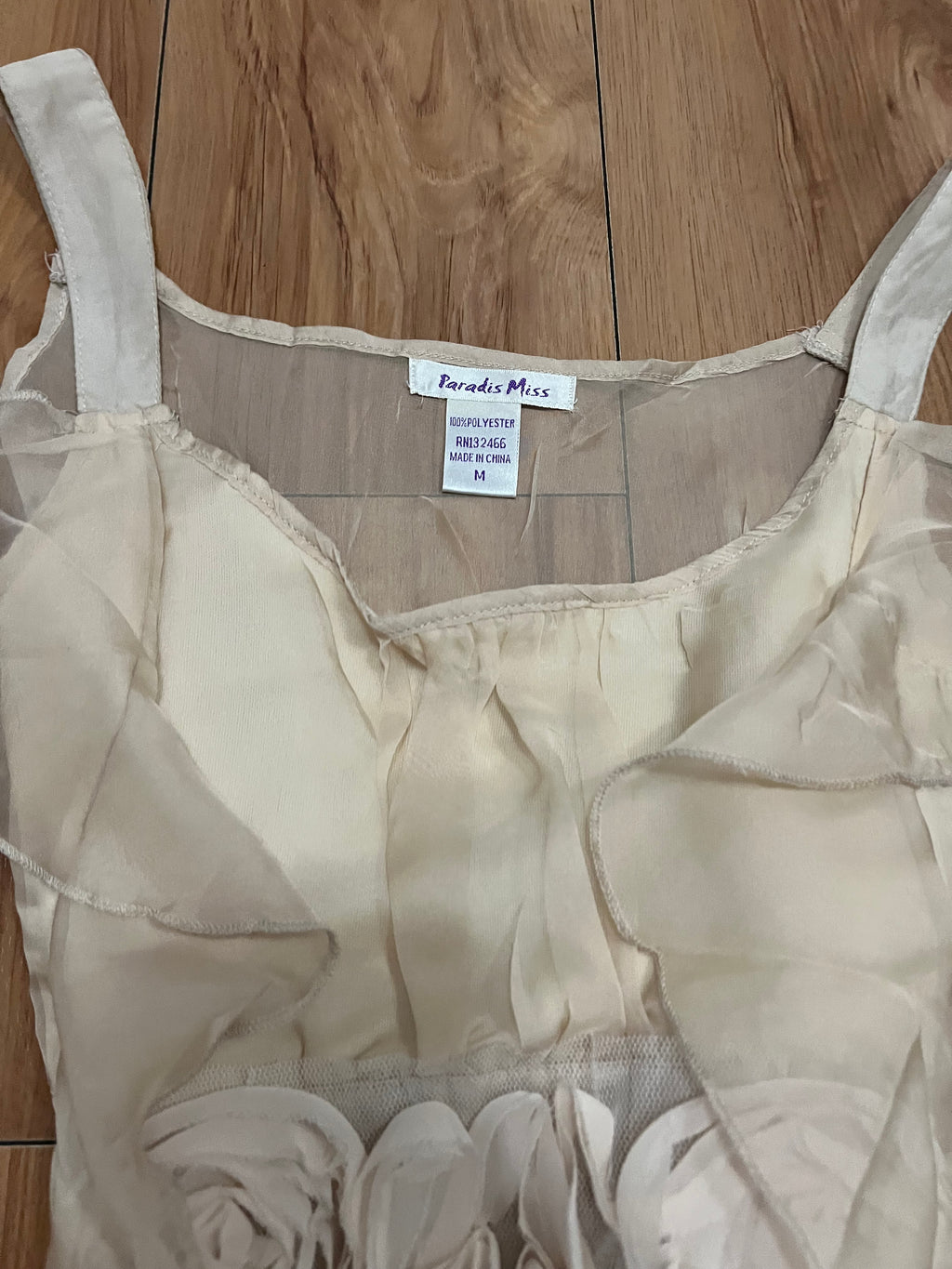 Frilly cream cami frilly whimsy top size medium