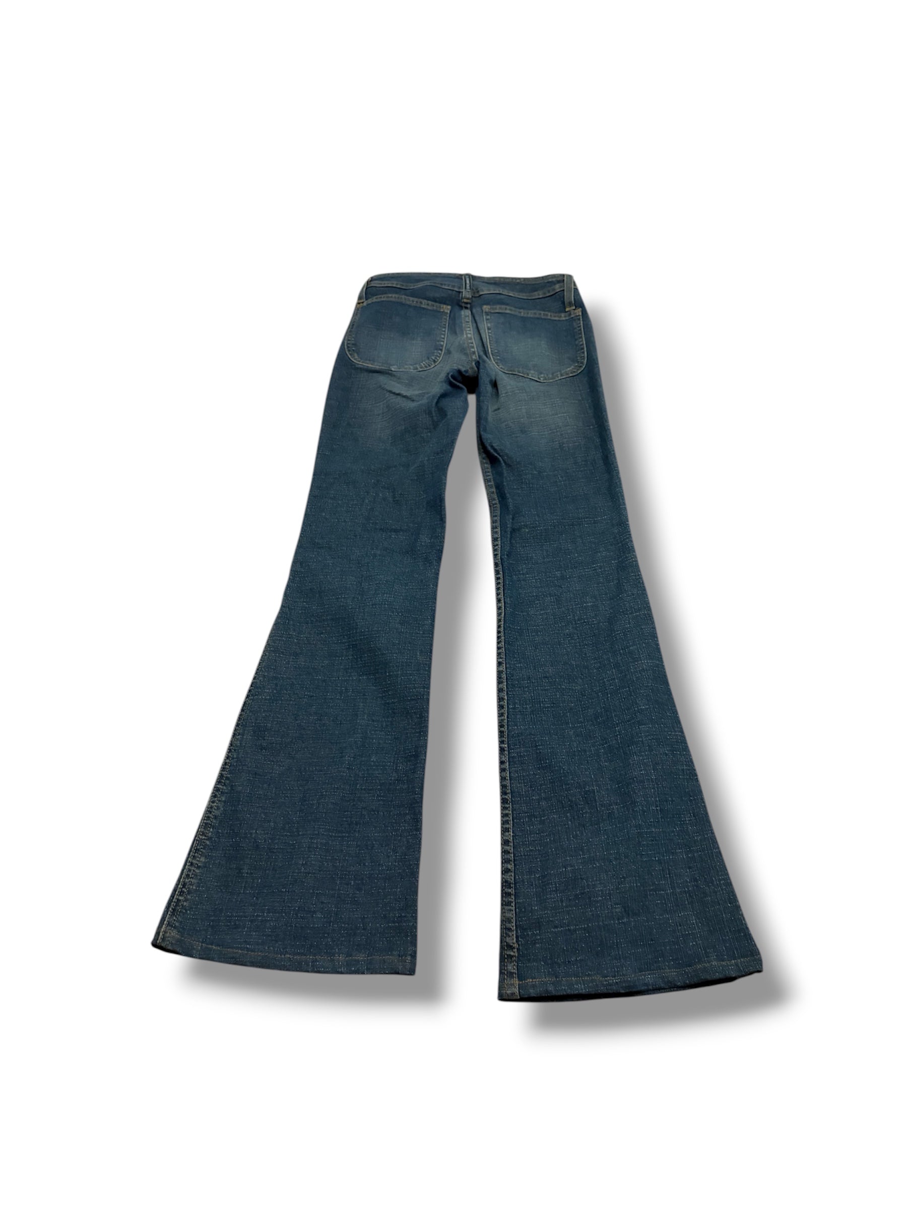 Low rise acid wash blue 90’s low rise flare jeans size 0