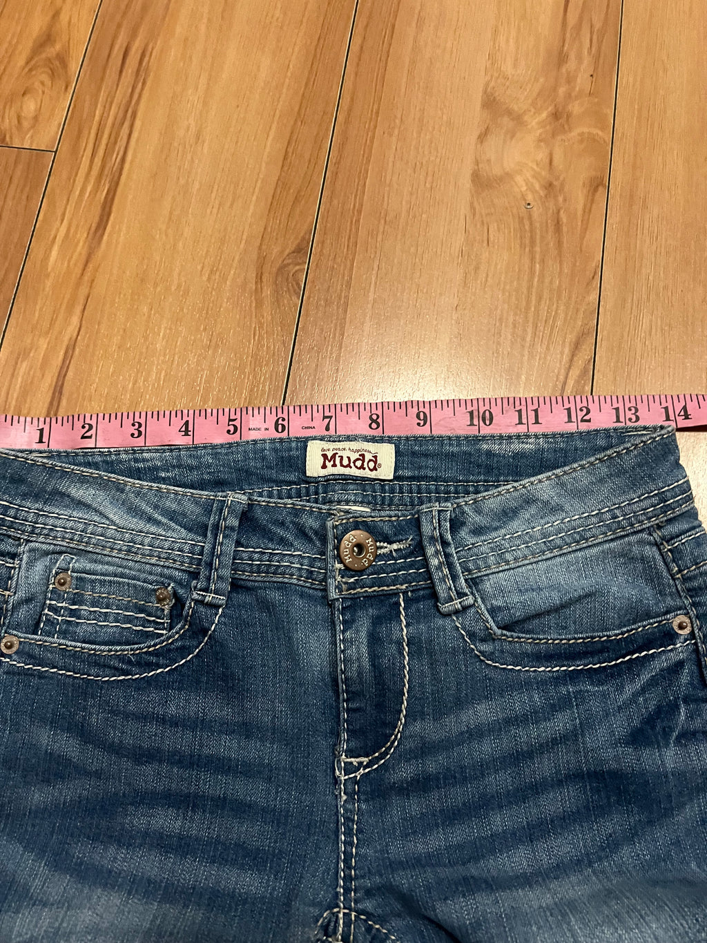 00 Mudd 90’s flares low rise jeans blue
