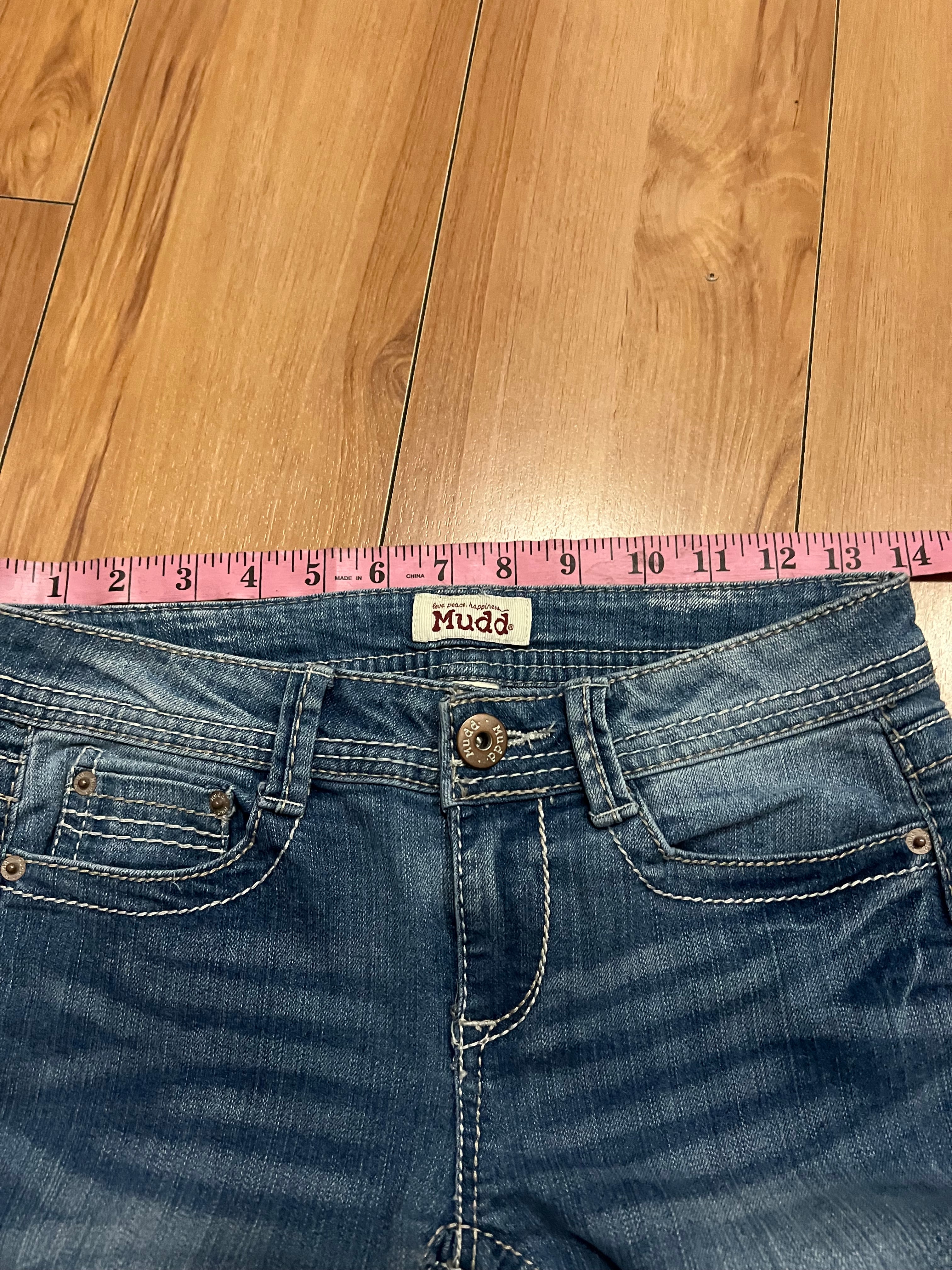00 Mudd 90’s flares low rise jeans blue