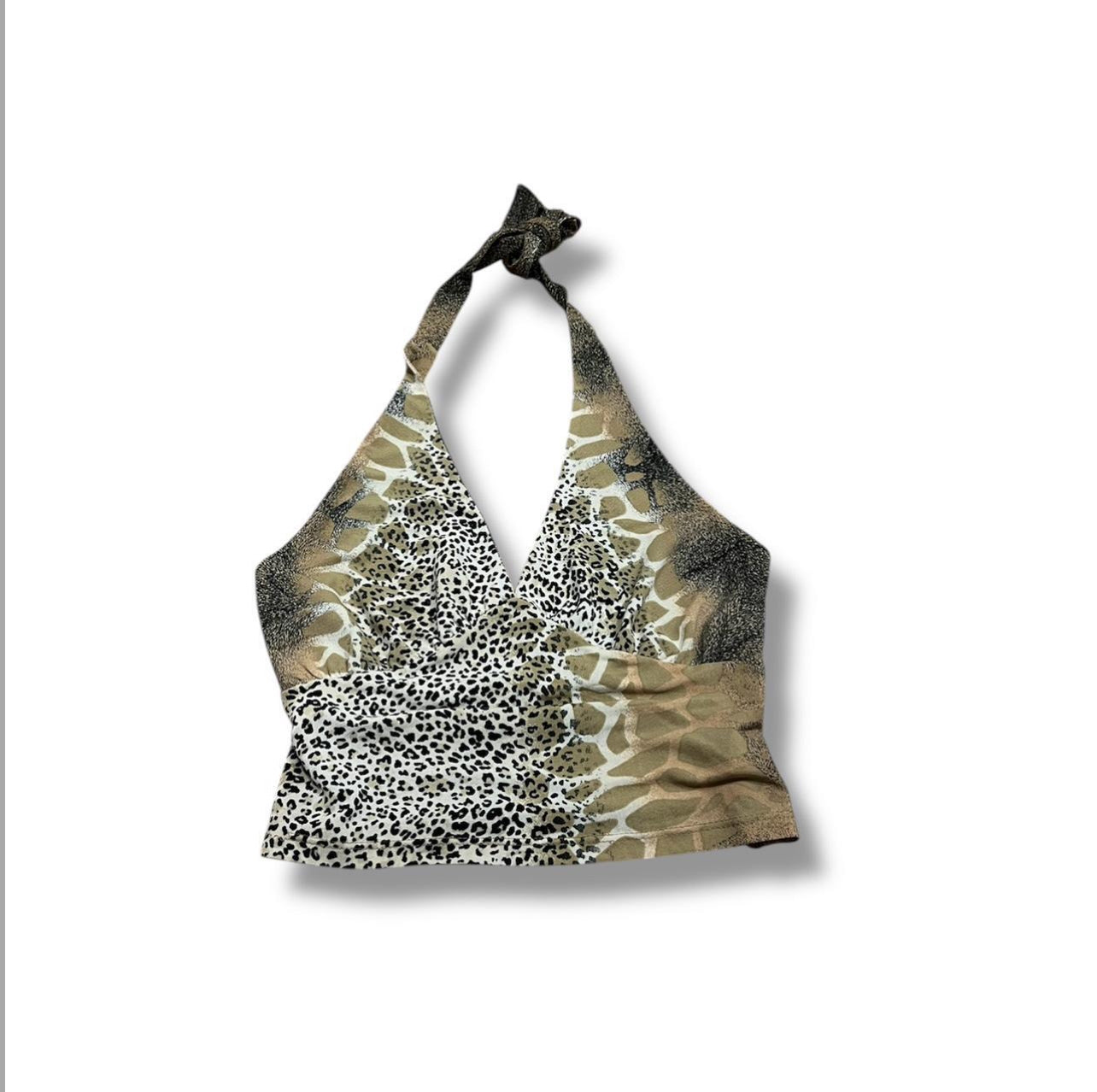 90’s forever 21 halter vintage animal print top size small